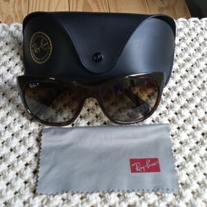 RAY-BAN Women's Sunglasses Polarized RB 4216 Tortoise